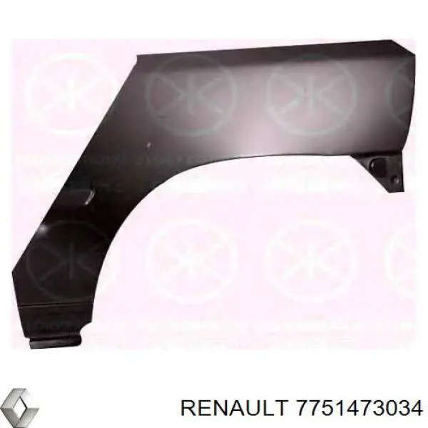 Купить 7751473034 Renault (RVI) Крыло заднее правое
