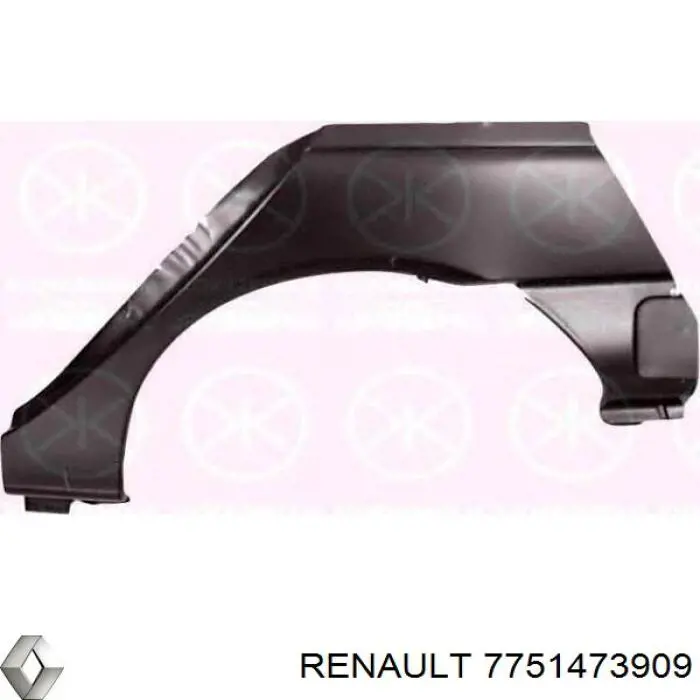 Крыло заднее правое 7751473909 Renault (RVI)