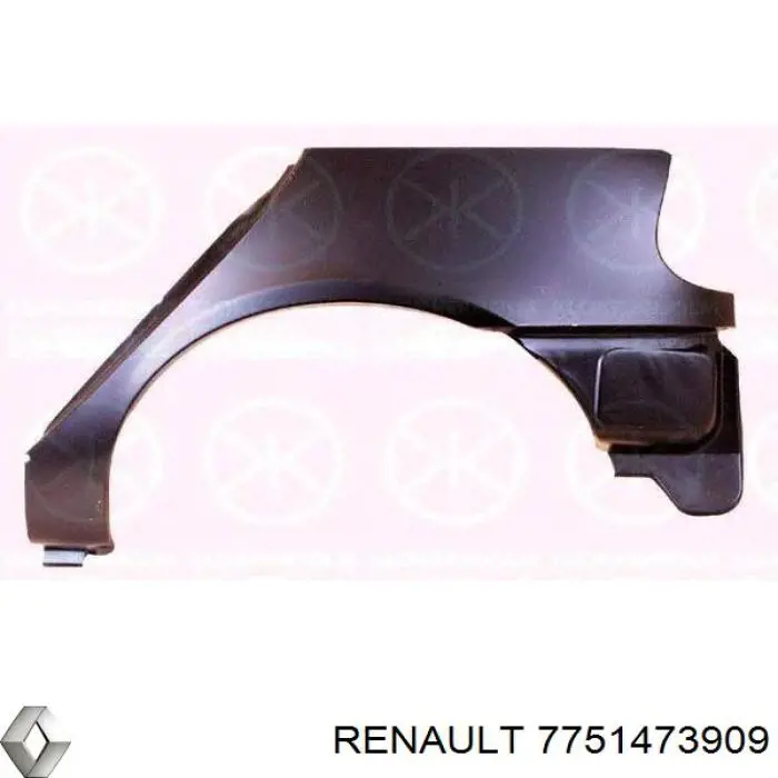 7751473909 Renault (RVI) Крыло заднее правое