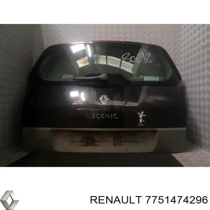 901001629R Renault (RVI) porta traseira (3ª/5ª porta-malas (tampa de alcapão)