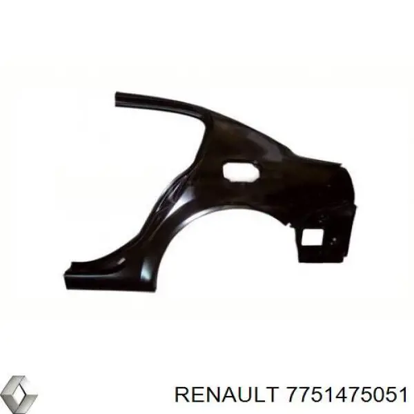 Pára-lama traseiro direito para Renault Megane (LM0)
