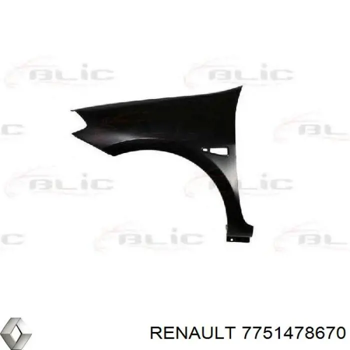 Pára-lama traseiro esquerdo para Renault Clio (LU)