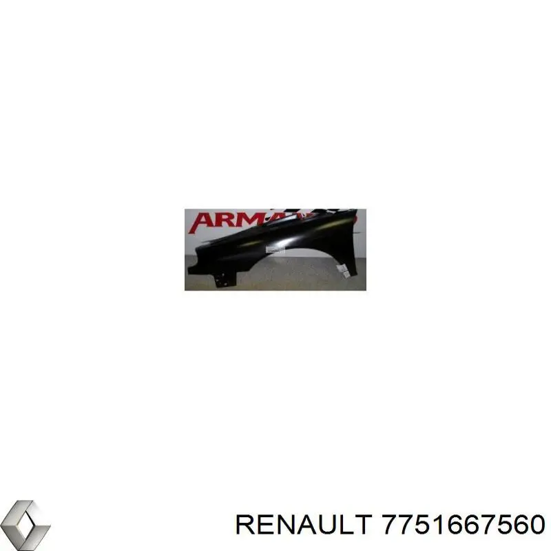 Крыло переднее на Renault Laguna 2 (Рено Лагуна)