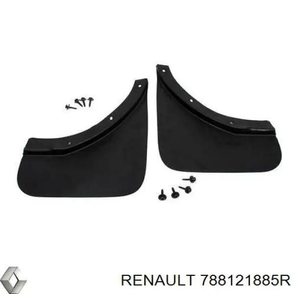 Брызговики задние, комплект на Renault DUSTER HS