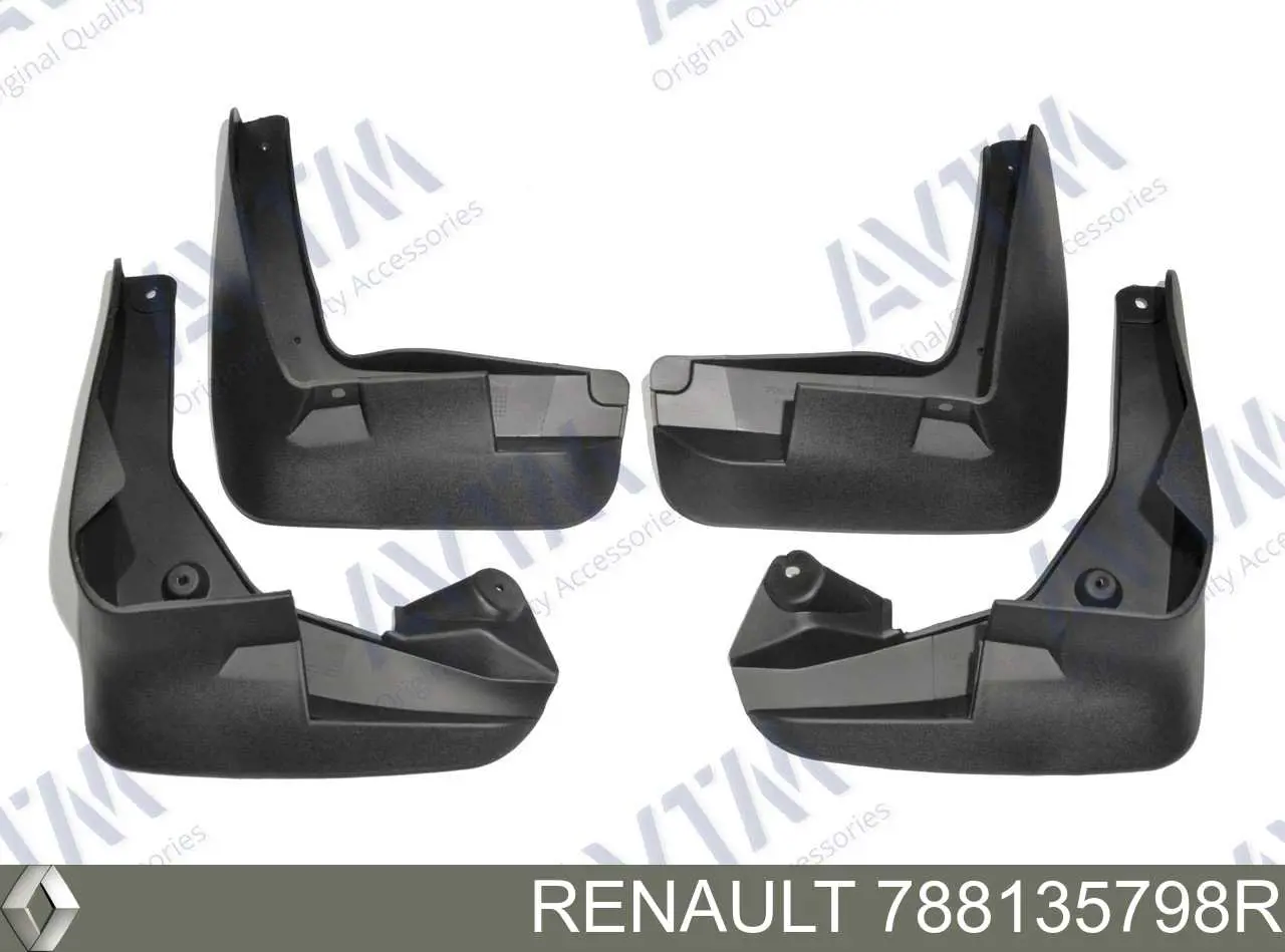 Брызговики задние, комплект на Renault Latitude L7