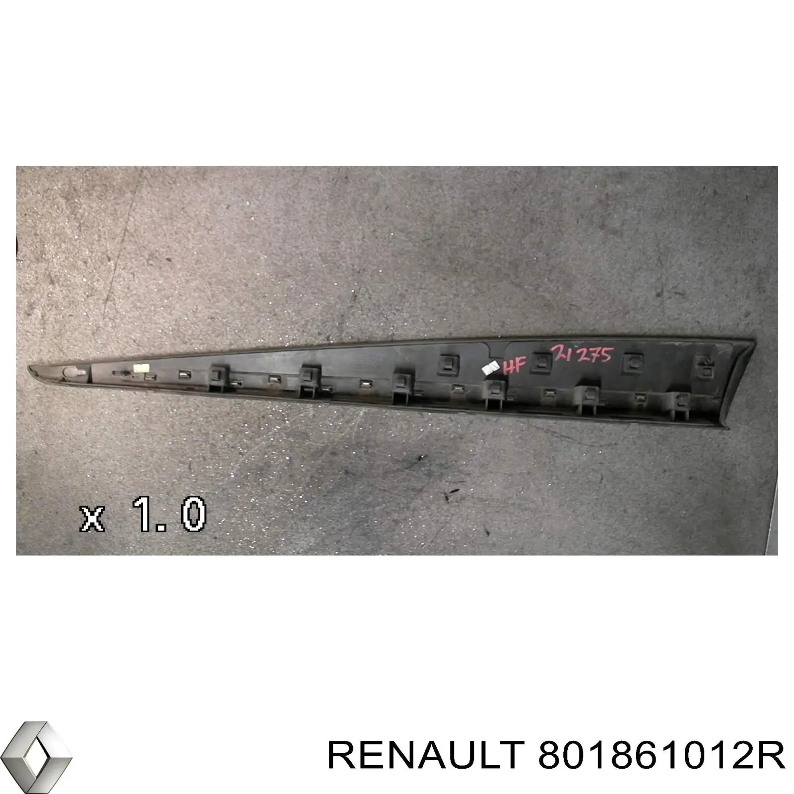 Молдинг двери передней правой Renault (RVI) 801861012R цена, от 31.56 USD