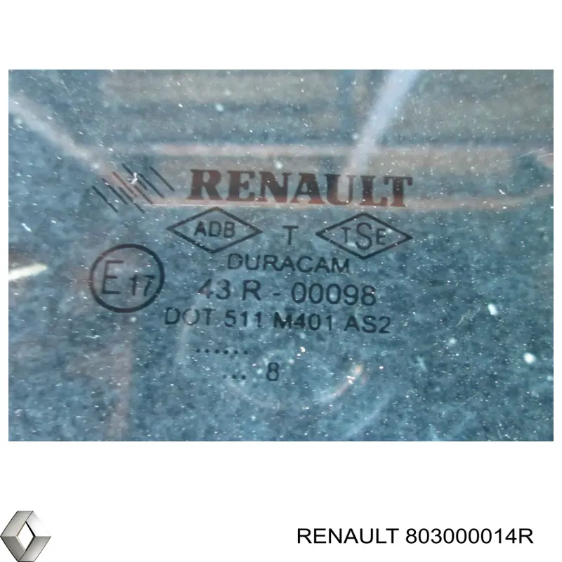 803000009R Renault (RVI) vidro da porta dianteira direita