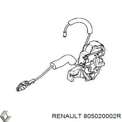 Fecho da porta dianteira direita para Renault Megane (DZ0)