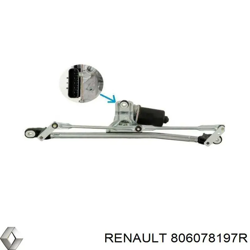 Держатель наружной ручки двери, задней левой Renault (RVI) 806078197R