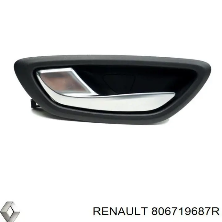 806719687R Renault (RVI) maçaneta interna dianteira/traseira da porta esquerda