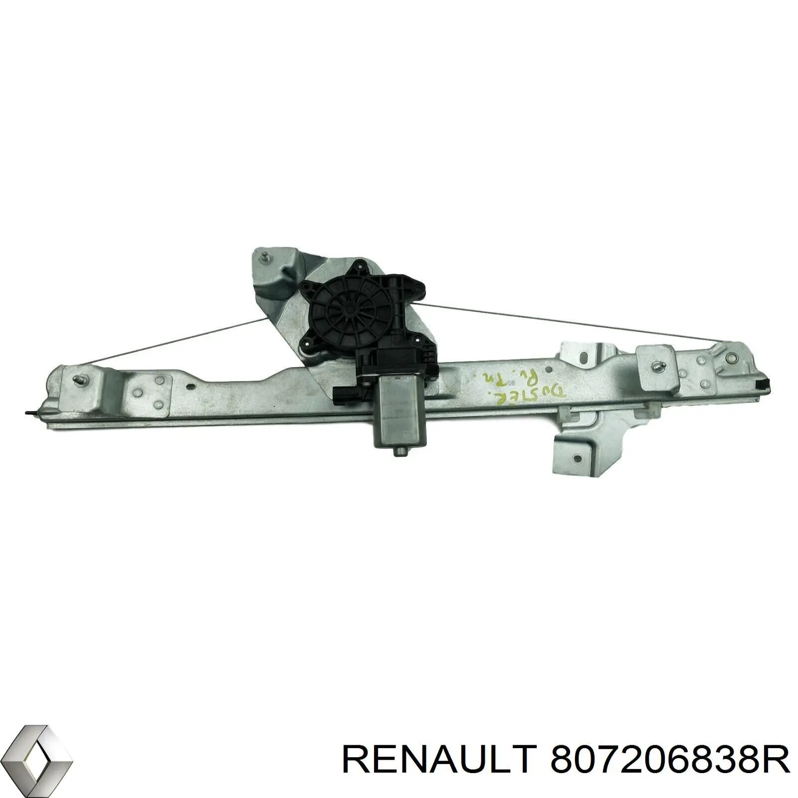 807206838R Renault (RVI) mecanismo de acionamento de vidro da porta dianteira direita