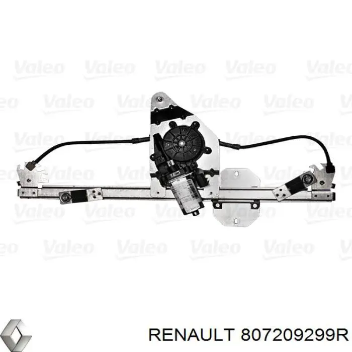 Mecanismo de acionamento de vidro da porta dianteira direita para Renault SANDERO 