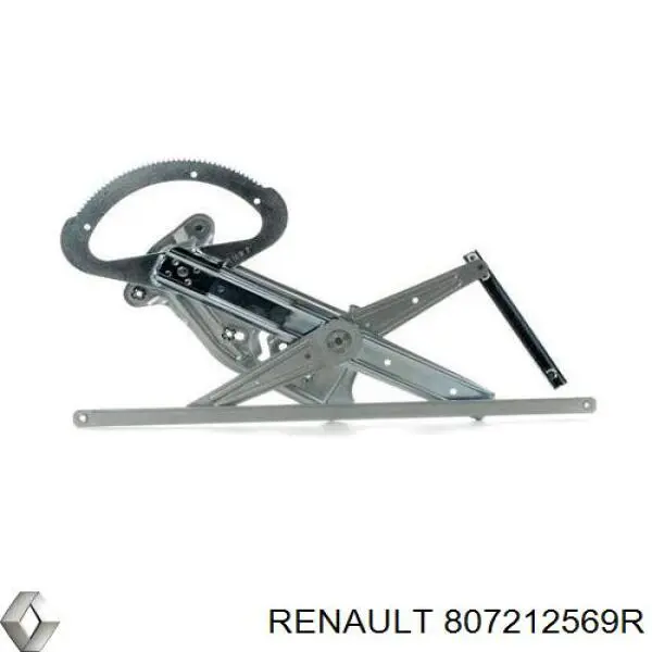 807212569R Renault (RVI) mecanismo de acionamento de vidro da porta dianteira esquerda
