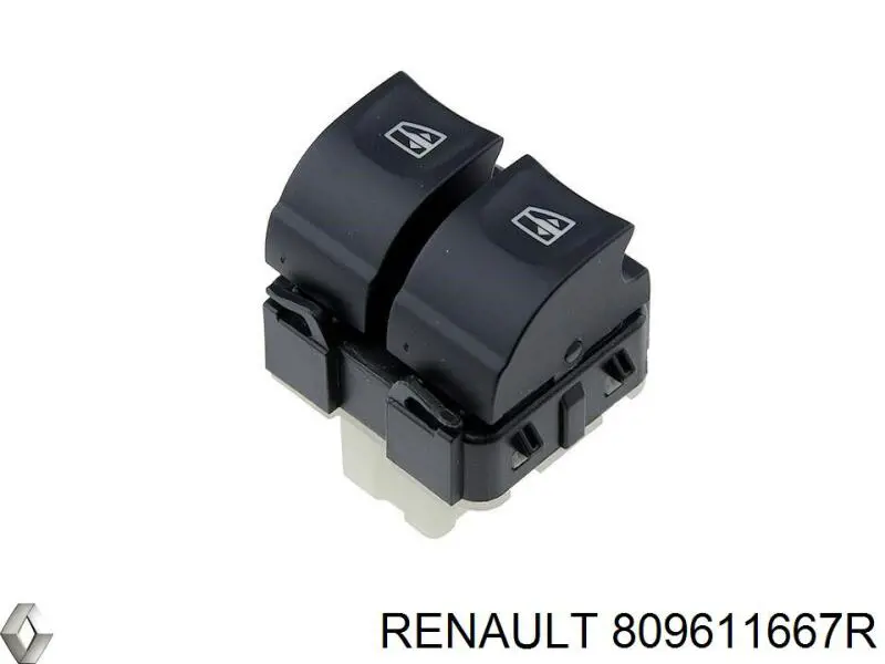 809611667R Renault (RVI) unidade de botões dianteira esquerda de controlo de elevador de vidro