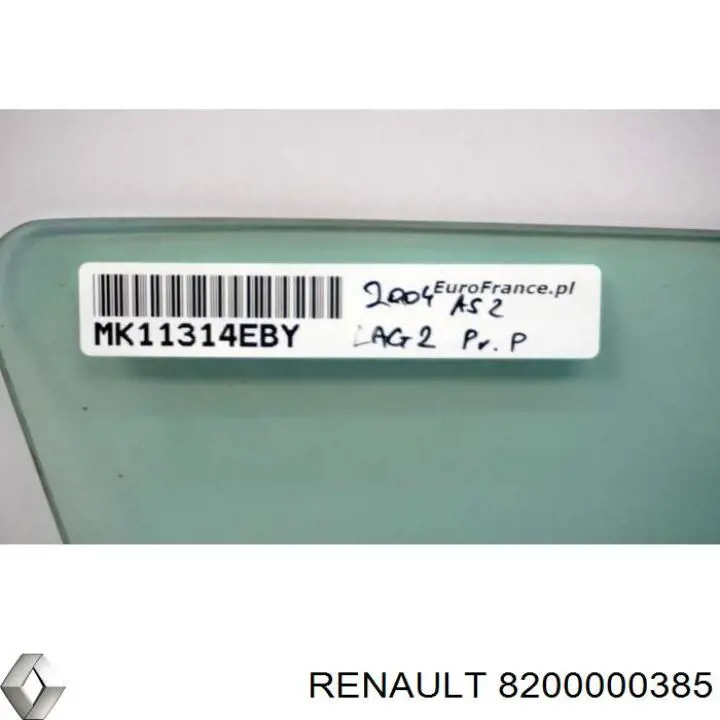 8200000385 Renault (RVI) Vidro da porta dianteira direita