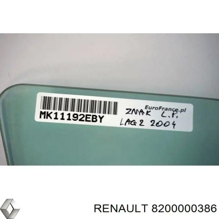 Купить 8200000386 Renault (RVI) Стекло передней двери, левой