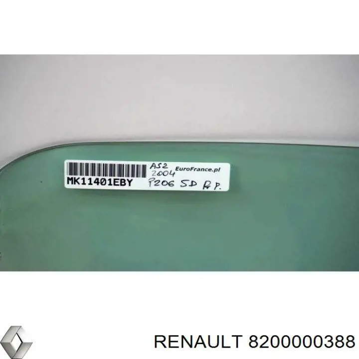 Купить 8200000388 Renault (RVI) Стекло задней двери, правой