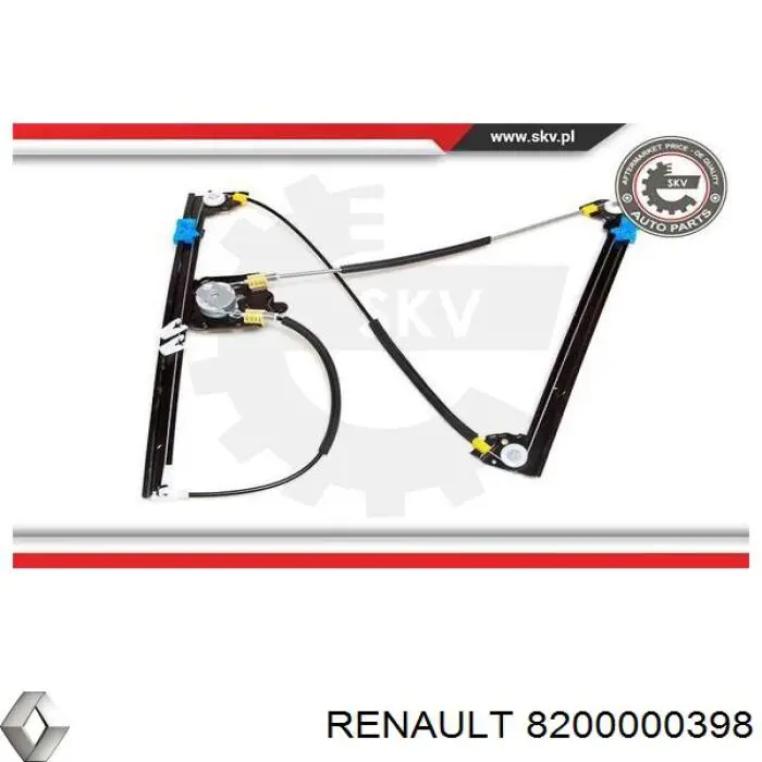 Механизм стеклоподъемника водительской двери Renault (RVI) 8200000398 цена, от 27.42 USD