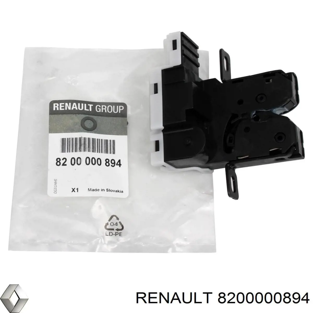 8200000894 Renault (RVI) fecho de vidro de porta-malas (de 3ª/5ª porta traseira (de tampa de alcapão)