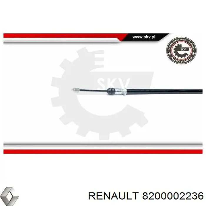Задний трос ручника 8200002236 Renault (RVI)