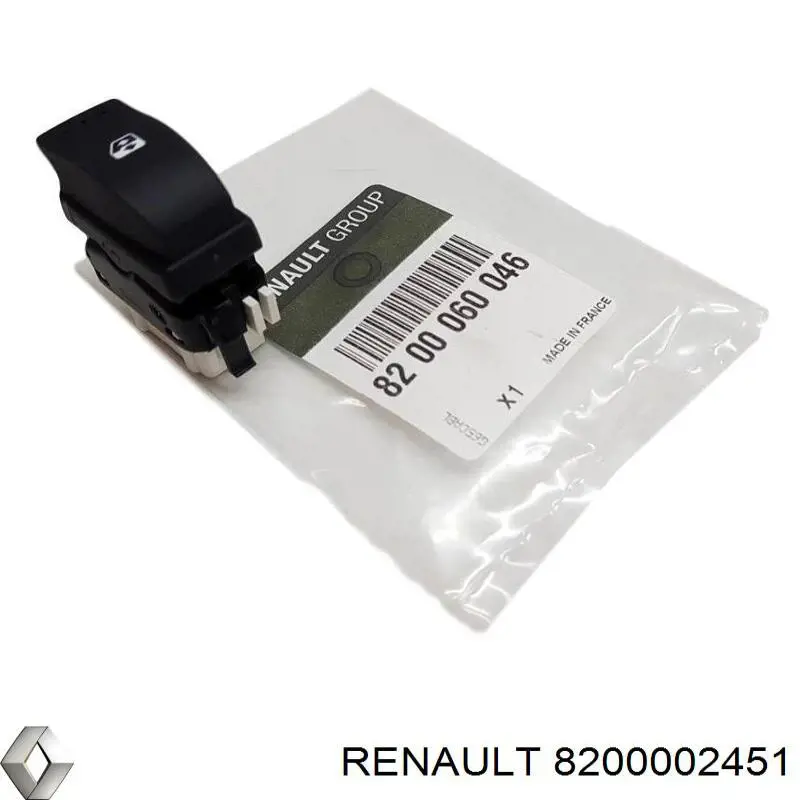 Кнопка подъемника задних стёкол Renault (RVI) 8200002451 цена, от 8.40 USD