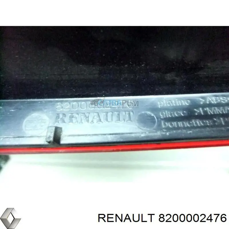 Фонарь задний правый внутренний 8200002476 Renault (RVI)