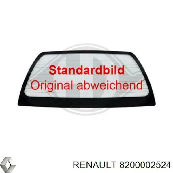 Vidro de porta-malas de 3ª/5ª porta traseira (de tampa de alcapão) para Renault Laguna (KG0)