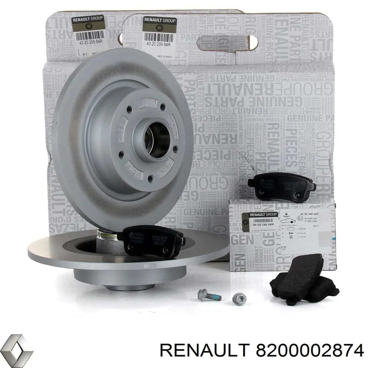 Тормозные диски 8200002874 Renault (RVI)