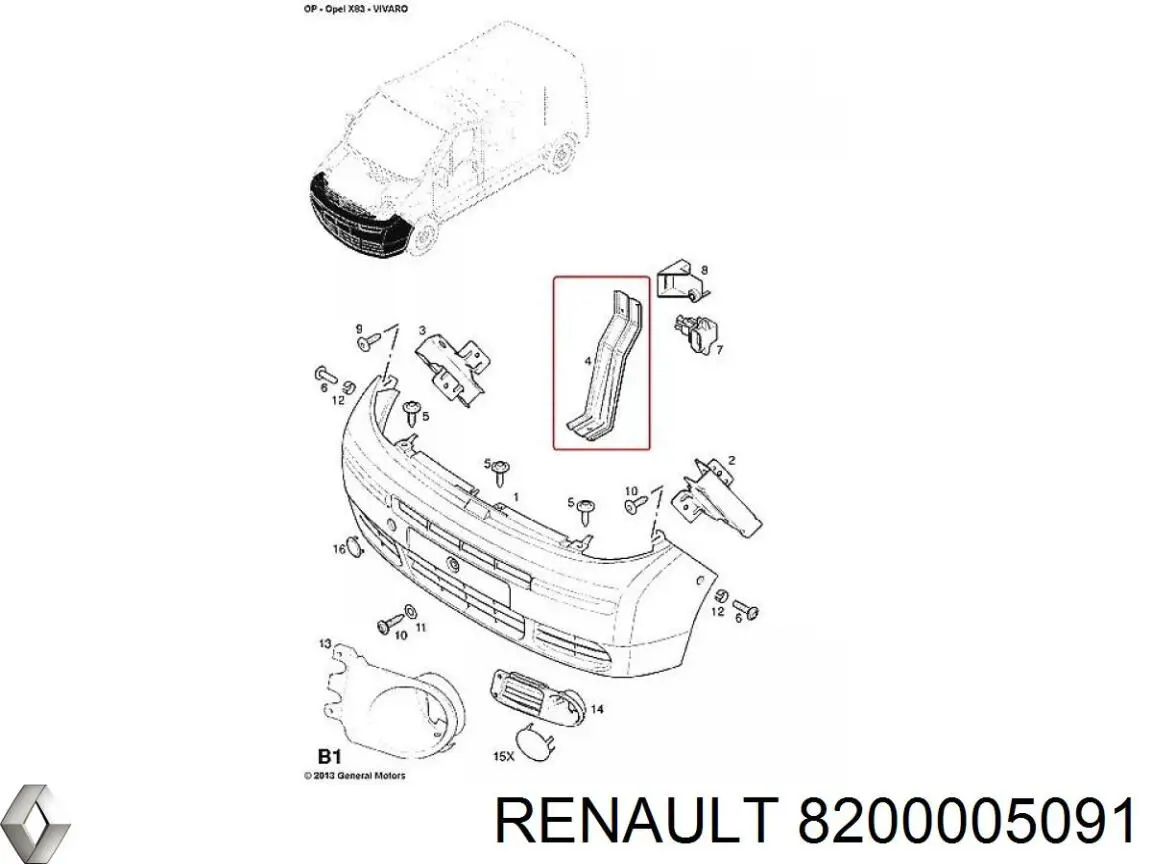  Renault (RVI) 8200005091 цена, от 6.37 USD