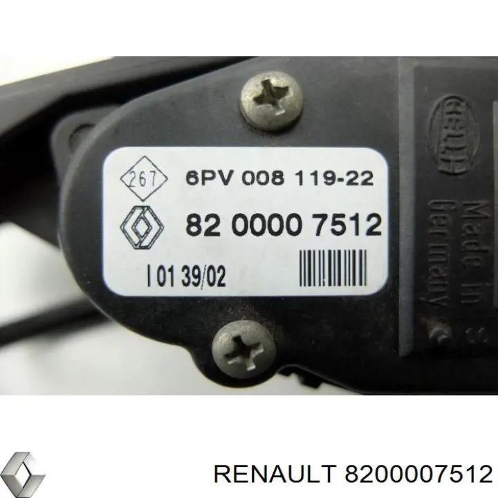 Педаль газа 8200007512 Renault (RVI)