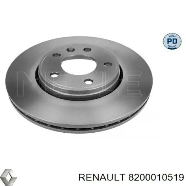 Передние тормозные диски 8200010519 Renault (RVI)