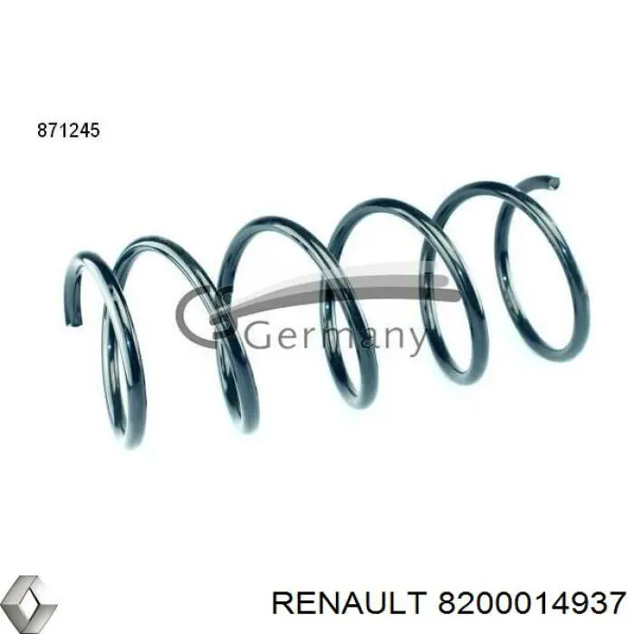 Купить 8200014937 Renault (RVI) Винтовая пружина подвеска