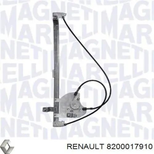8200017910 Renault (RVI) mecanismo de acionamento de vidro da porta traseira direita