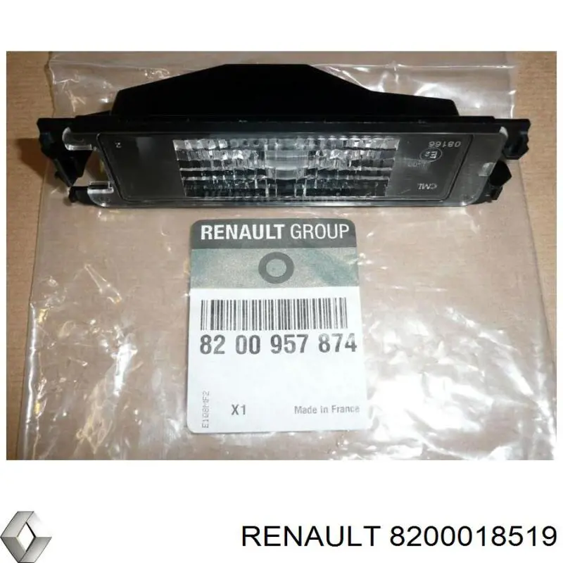 Фонарь подсветки номерного знака 8200018519 Renault (RVI)