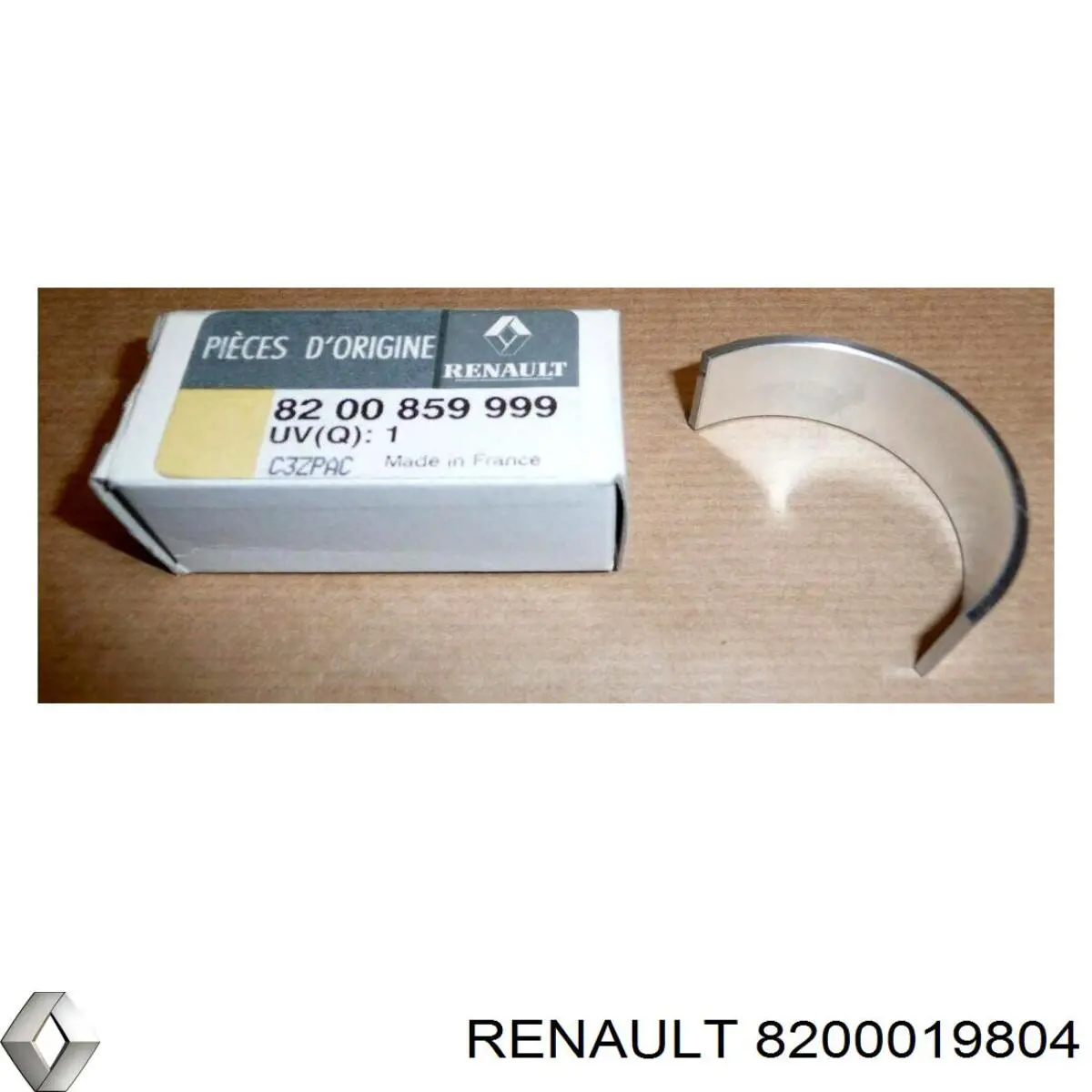 Вкладыши коленвала коренные, комплект, стандарт (STD) на Renault Scenic I 