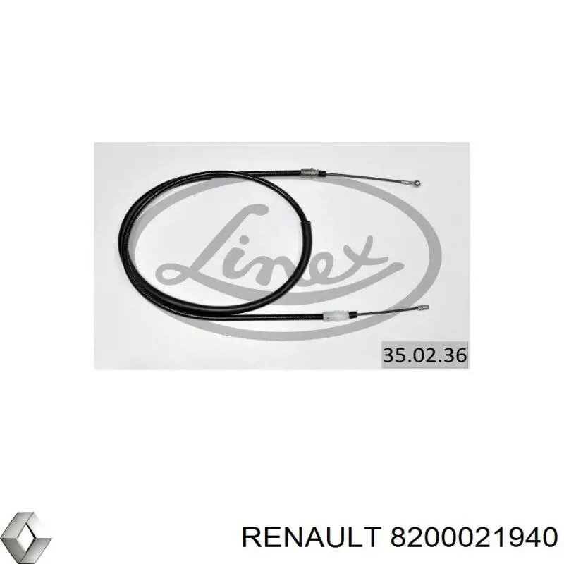Задний трос ручника Renault (RVI) 8200021940 цена, от 8.71 USD