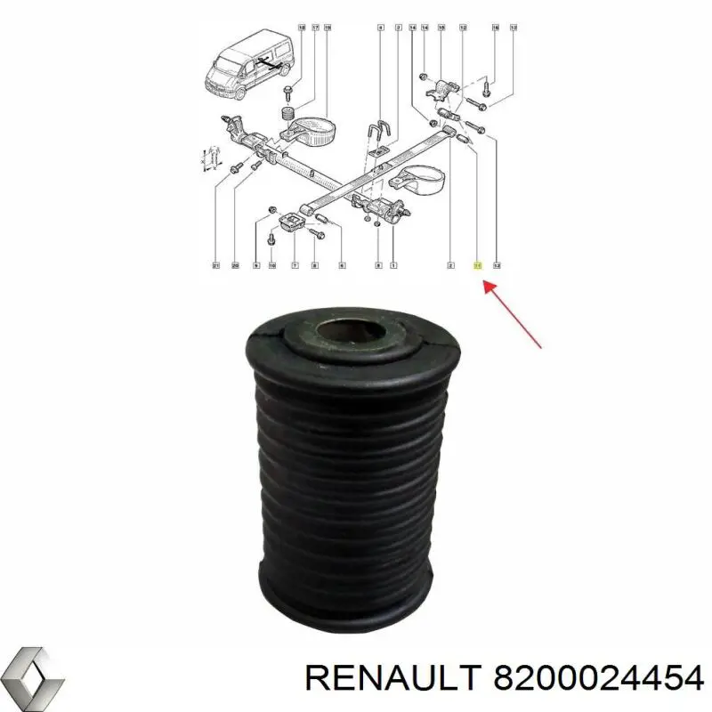 8200024454 Renault (RVI) сайлентблок задней рессоры задний