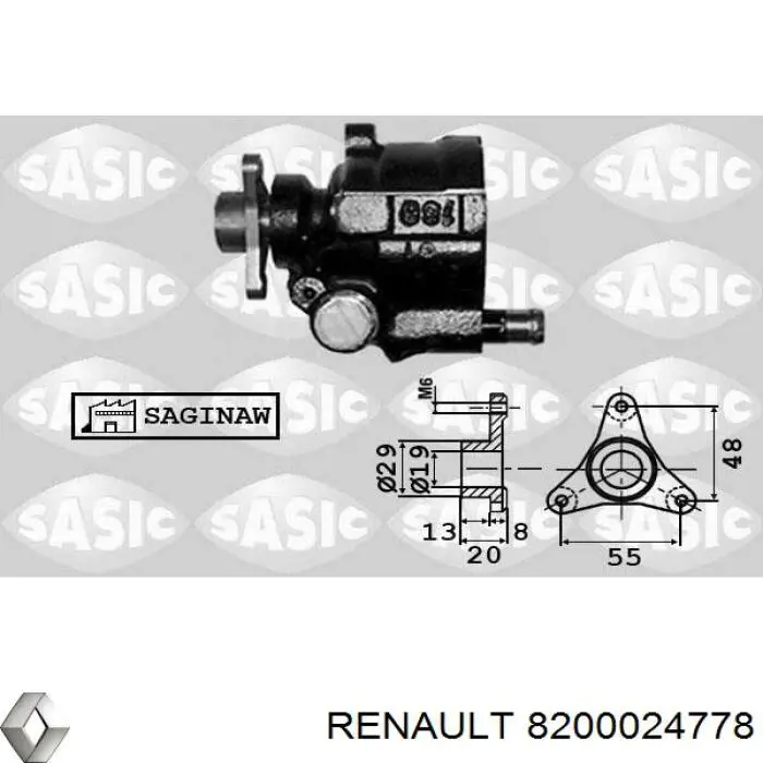 8200024778 Renault (RVI) ГУР руля