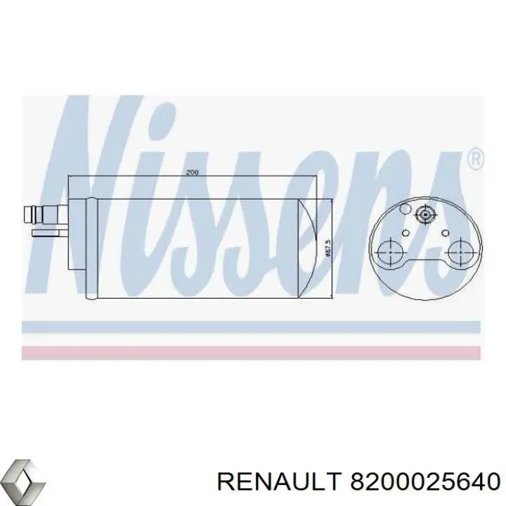 Осушитель кондиционера 8200025640 Renault (RVI)