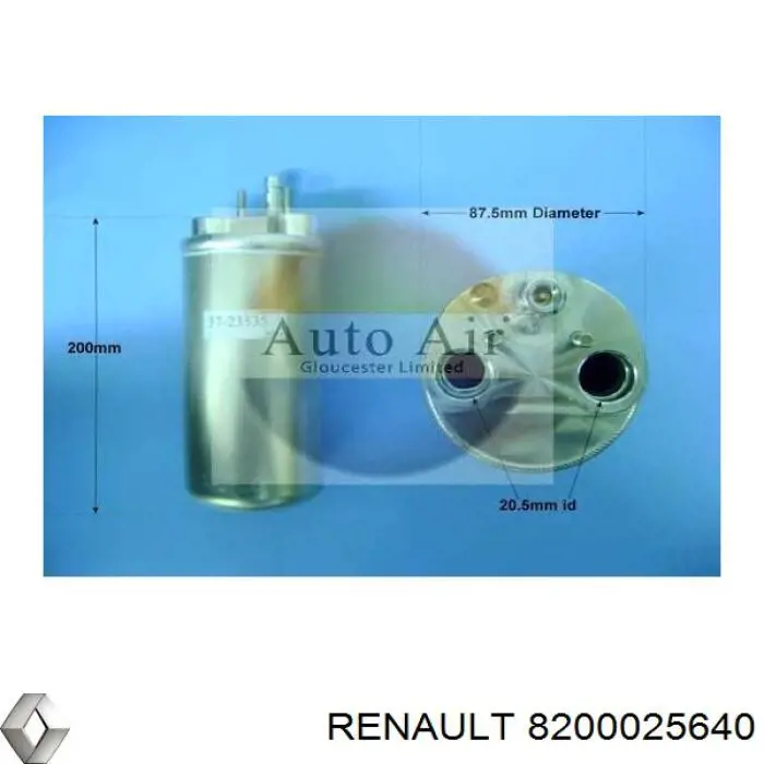 Осушитель кондиционера Renault (RVI) 8200025640 цена, от 11.30 USD