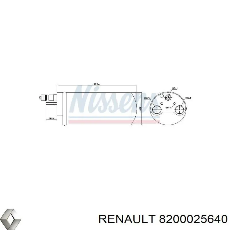 Купить 8200025640 Renault (RVI) Осушитель кондиционера