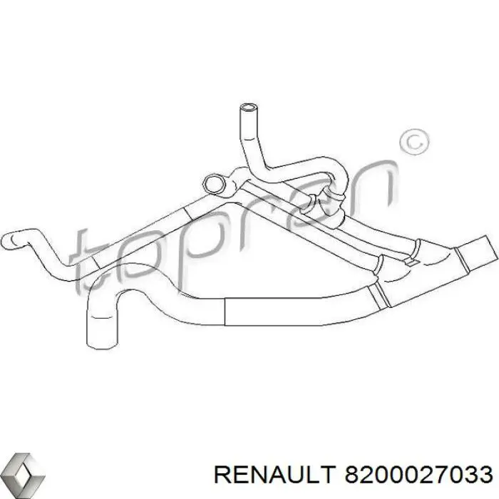 R12262 Rapro mangueira (cano derivado inferior do radiador de esfriamento)