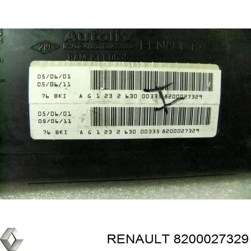 Купить 8200027329 Renault (RVI) Подушка безопасности (AIRBAG) спинки сиденья левого