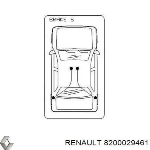 Купить 8200029461 Renault (RVI) Задний правый трос ручника
