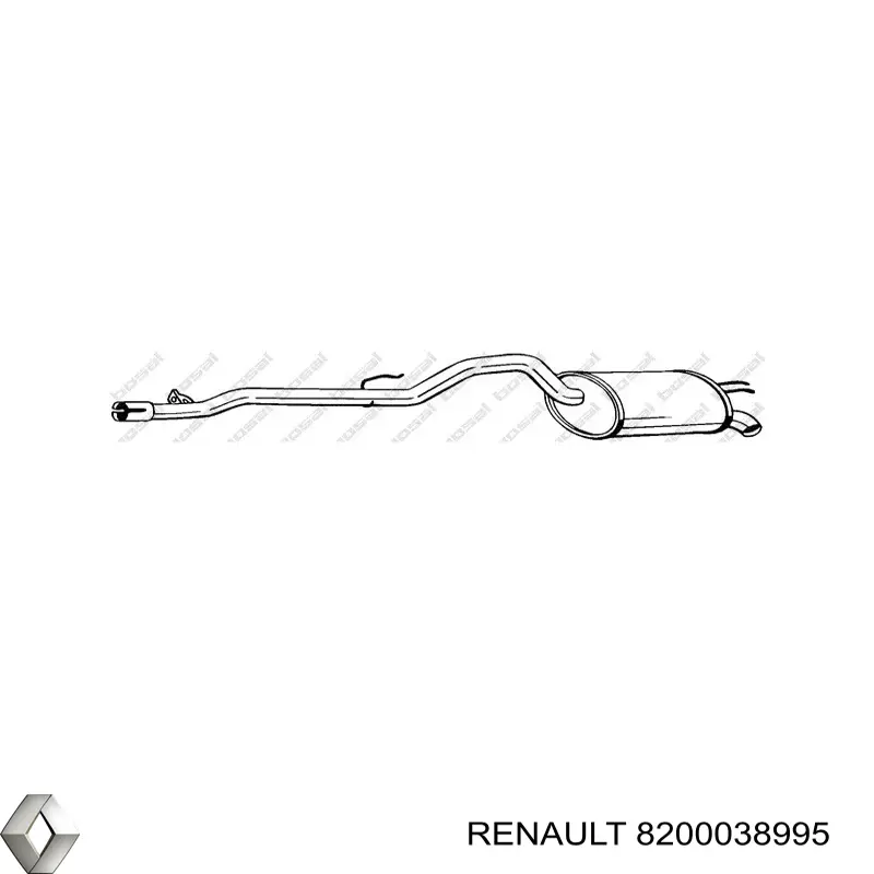  Глушитель задний Renault Twingo 1