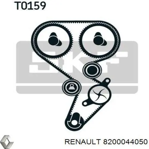 Perno de la polea del cigüeñal 8200044050 Renault (RVI)