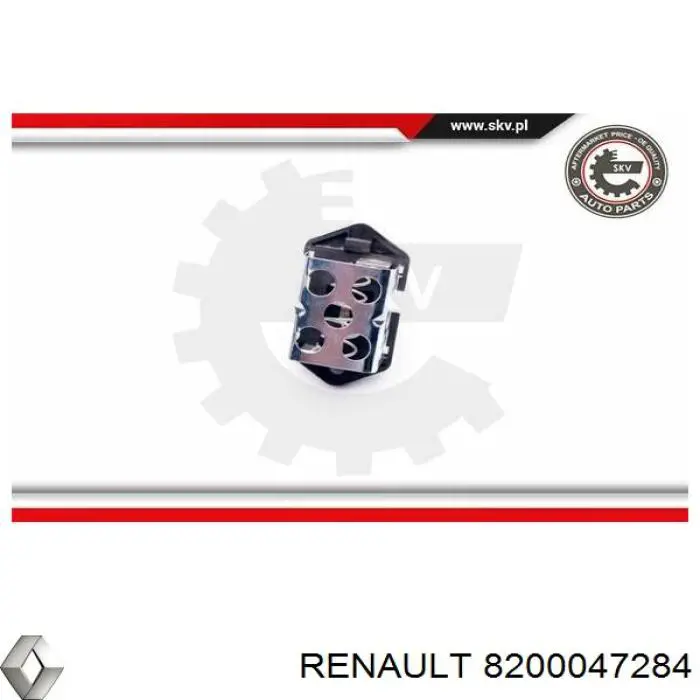 Резистор моторчика вентилятора кондиционера Renault (RVI) 8200047284 цена, от 3.80 USD
