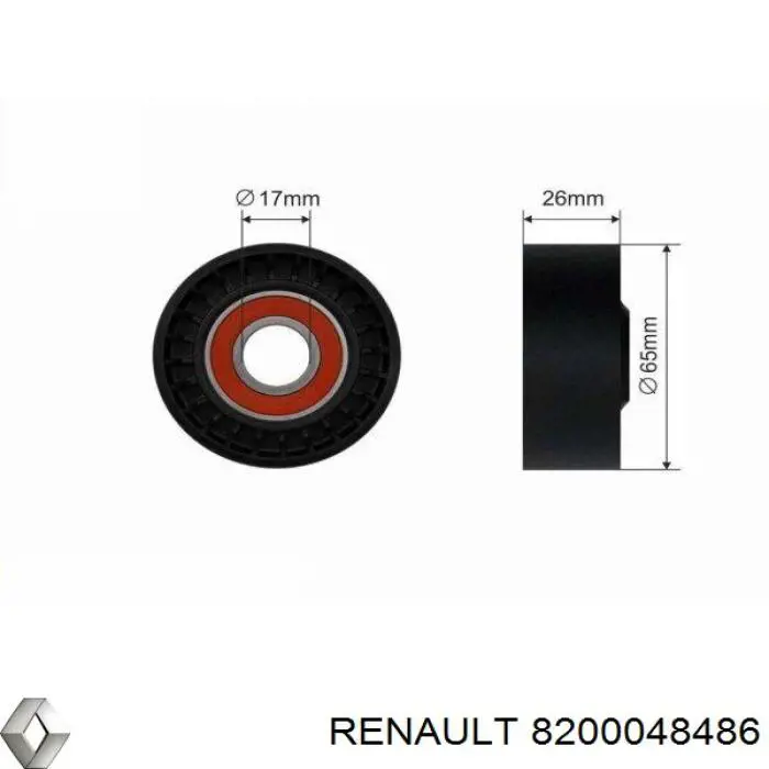 Натяжная планка поликлинового ремня Renault (RVI) 8200048486