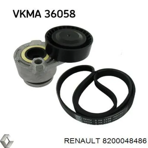 Купить 8200048486 Renault (RVI) Натяжитель приводного ремня