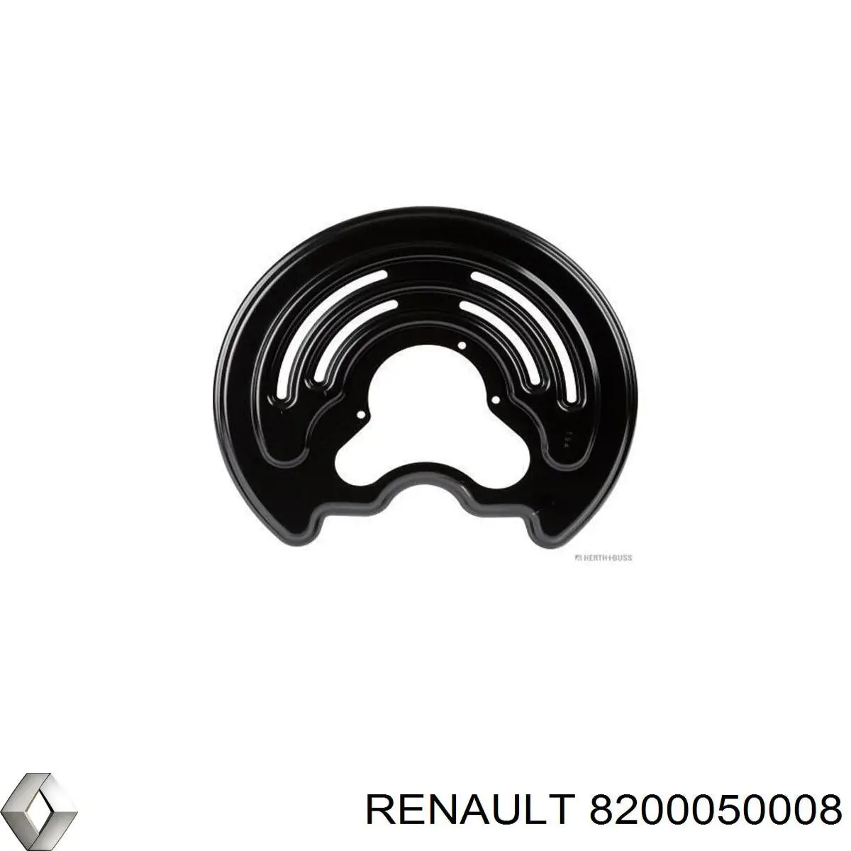 Chapa protectora contra salpicaduras, disco de freno trasero izquierdo 8200050008 Renault (RVI)